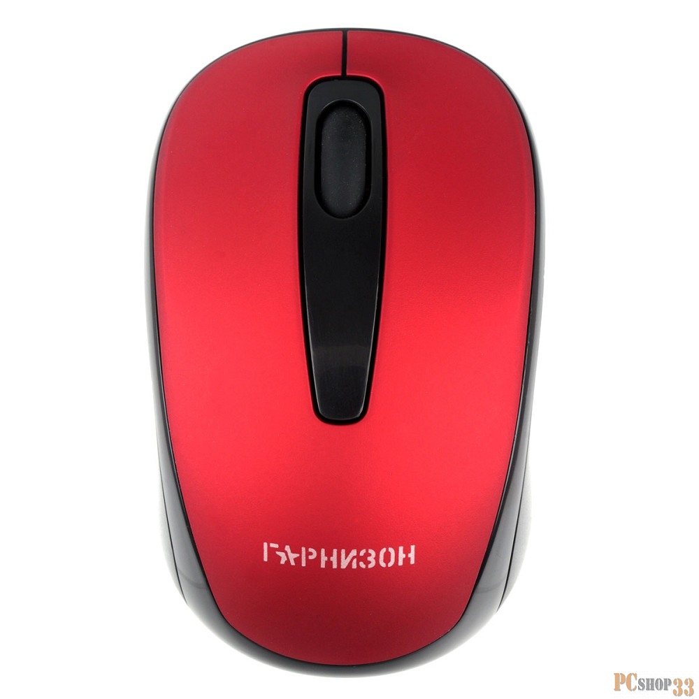 Мышь беспроводная Гарнизон GMW-450-4, красный, 1000 DPI, 2 кн.+ колесо-кнопка