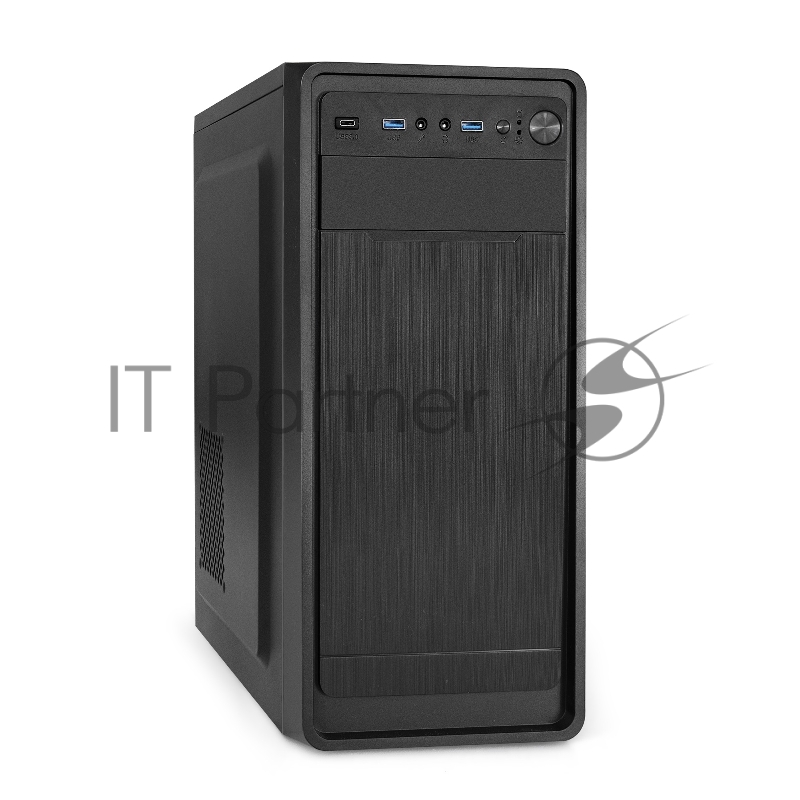 Exegate EX287371RUS Корпус Miditower ExeGate XP-332UC (ATX, без БП, 2*USB3.0+1*TypeC, аудио, черный)