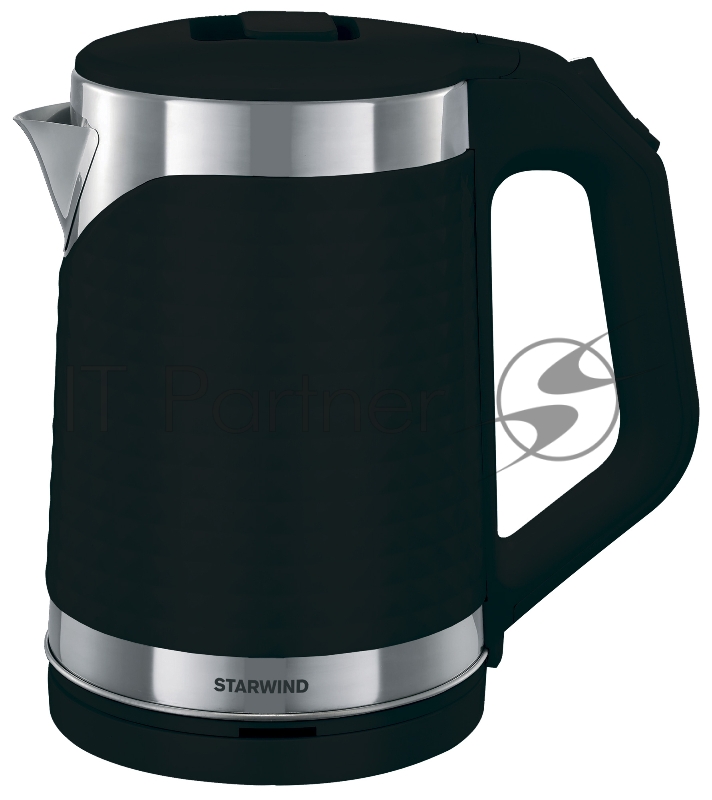 Чайник электрический Starwind SKS2052 1.8л. 1800Вт черный/серебристый (корпус: металл)