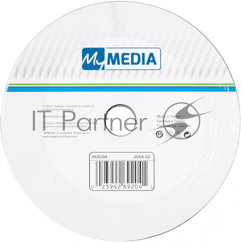 Диск CD-R MyMedia 700Mb 52x Pack wrap (10шт) (69204)