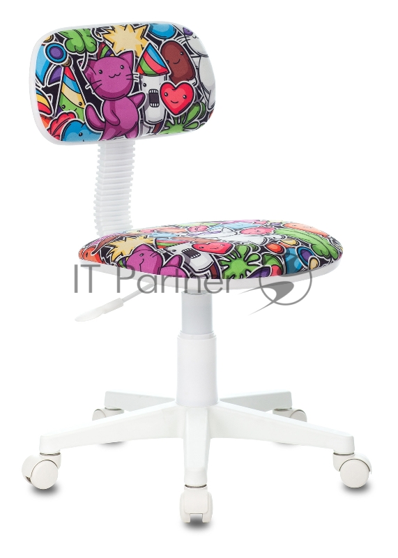 Кресло детское Бюрократ CH-W201NX мультиколор маскарад крестовина пластик пластик белый