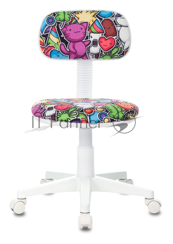 Кресло детское Бюрократ CH-W201NX мультиколор маскарад крестовина пластик пластик белый