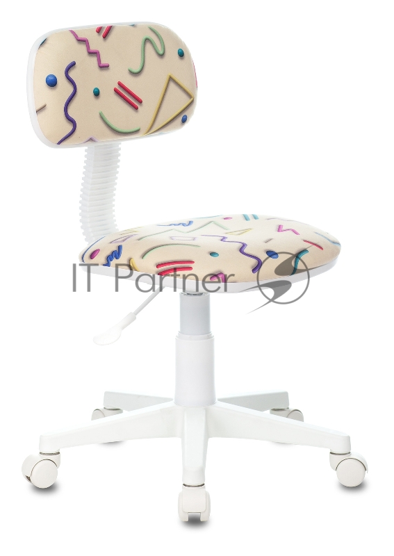 Кресло детское Бюрократ CH-W201NX песочный Sticks 02 крестовина пластик пластик белый