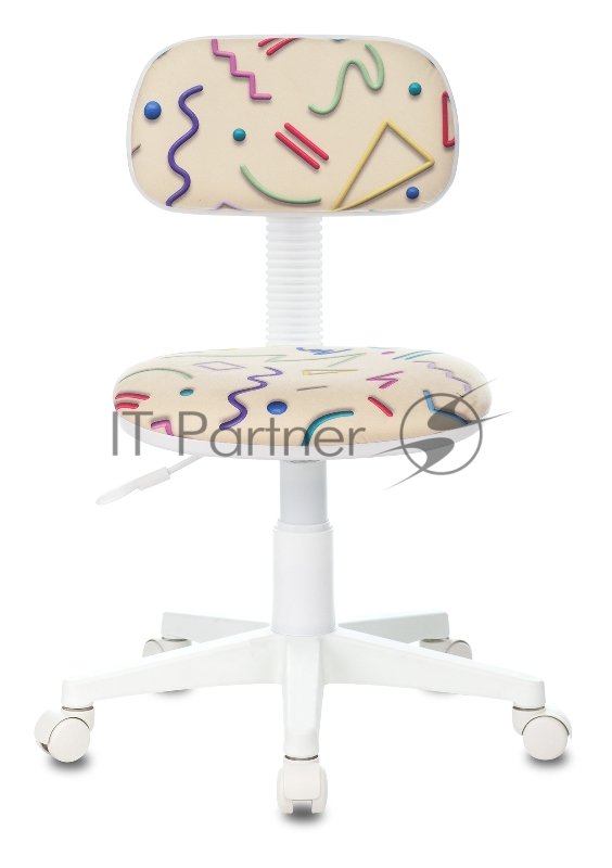 Кресло детское Бюрократ CH-W201NX песочный Sticks 02 крестовина пластик пластик белый