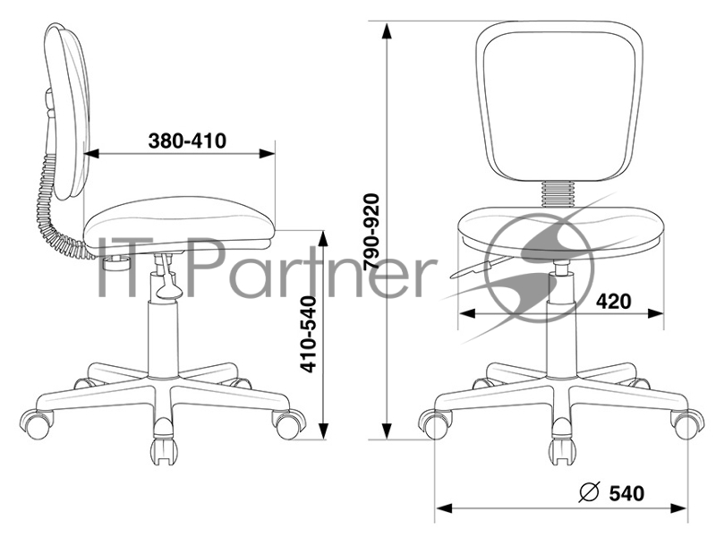 Кресло детское Бюрократ CH-204NX голубой Sticks 06 крестовина пластик
