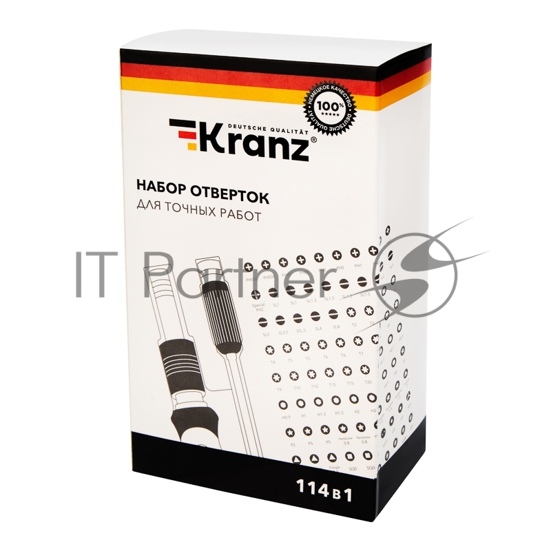 Набор отверток для точных работ KRANZ 114 предметов