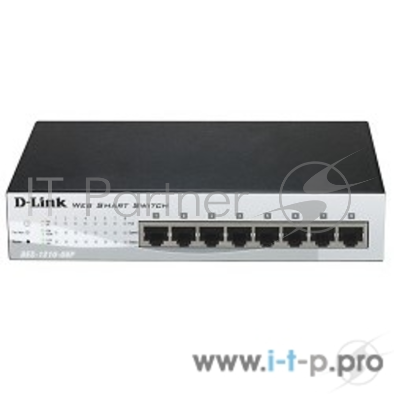 Коммутатор 1U 19 RM D-Link DES-1210-08P/C2A 8 портов 100Мбит/сек., управляемый