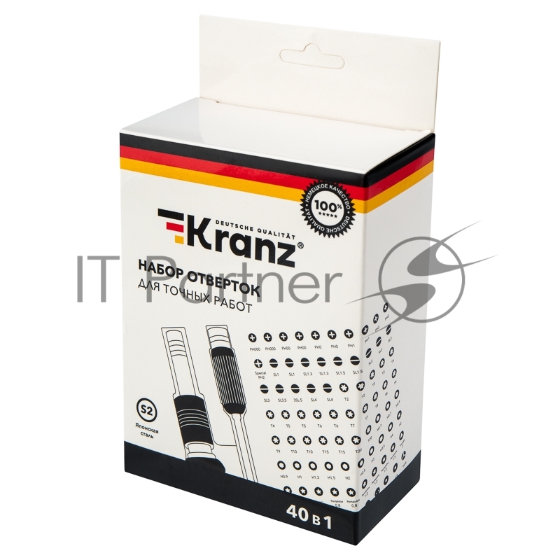 Набор отверток для точных работ KRANZ 40 предметов