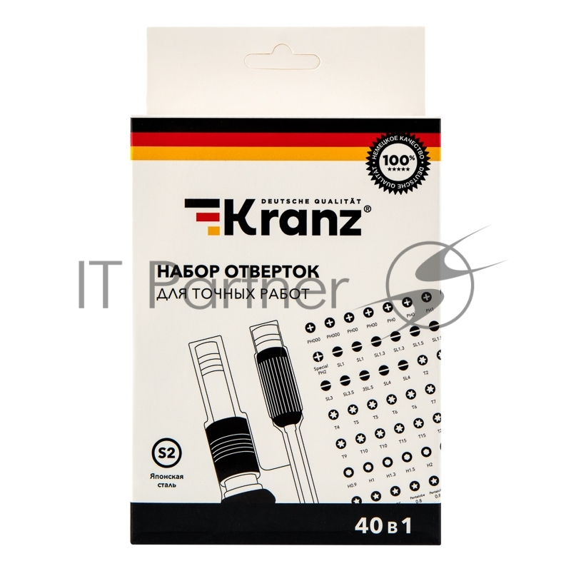 Набор отверток для точных работ KRANZ 40 предметов