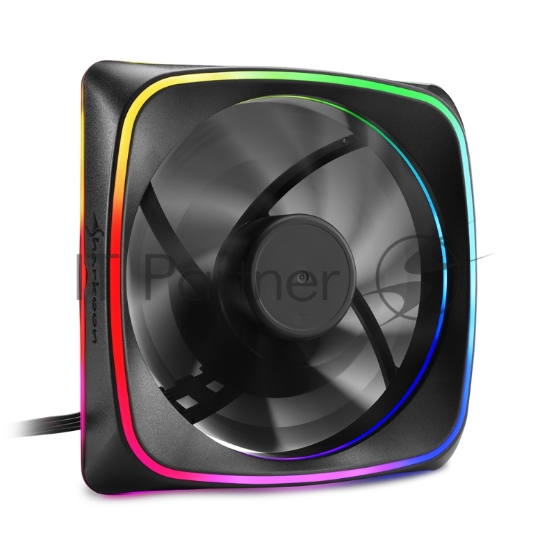 Вентилятор для компьютерного корпуса Sharkoon SHARK Lights (120 мм, 20 х адресных RGB LED, 1000 об/мин, 56 м3/ч, 15.2 дБ)