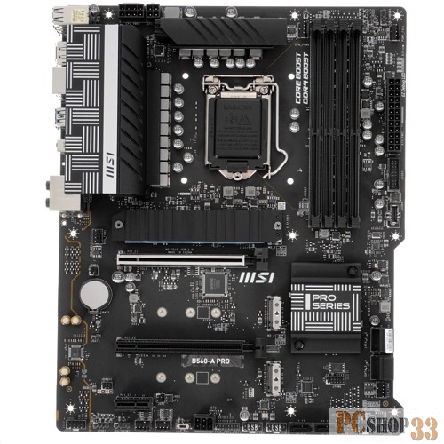 Материнская плата MSI B560-A PRO (B560, S1200, 4xDDR4, 1xPCIe 4.0x16, 1xPCIe 3.0x16, 1xPCIe 3.0x1, 6xSATA, 3xM.2, 2xUSB3.2 Gen2, 6xUSB3.2 Gen1, 8xUSB2.0, DP, HDMI, 2.5GLAN, ATX, Retail)