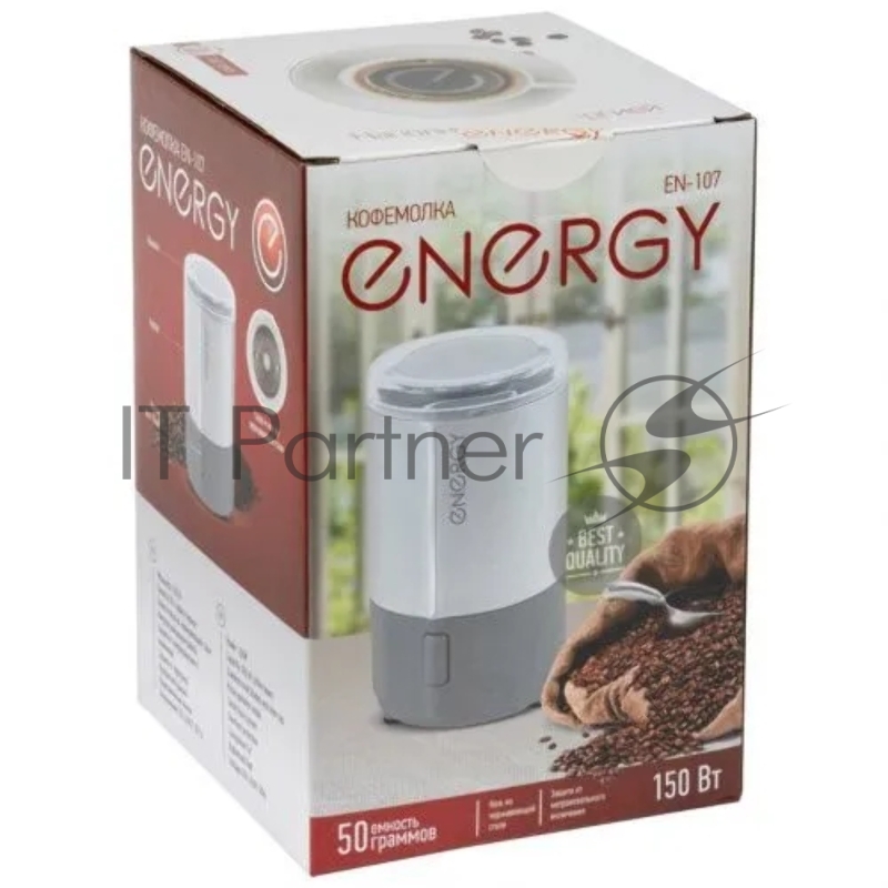 Кофемолка ENERGY EN-107, 152473 белая (в уп. 12 шт)