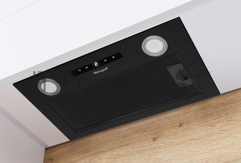 Вытяжка встраиваемая Weissgauff BOX 1200 BL черный управление: сенсорное (1 мотор)