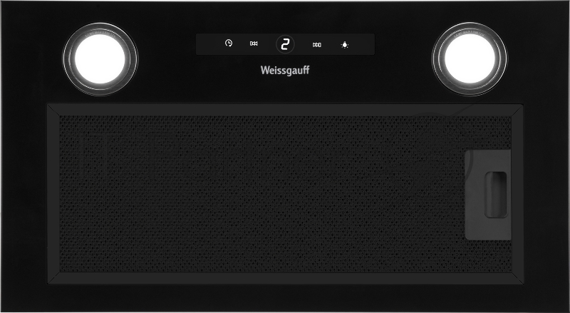 Вытяжка встраиваемая Weissgauff BOX 1200 BL черный управление: сенсорное (1 мотор)