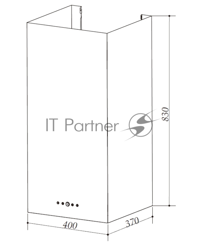 Вытяжка каминная Weissgauff IRIDA BL черный управление: кнопочное (1 мотор)