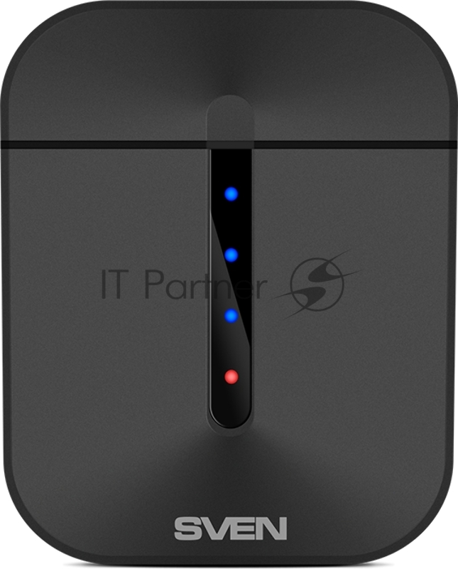 SVEN E-335B, черный (Bluetooth, TWS, зарядный кейс)
