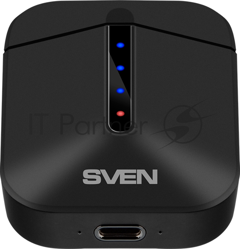SVEN E-335B, черный (Bluetooth, TWS, зарядный кейс)