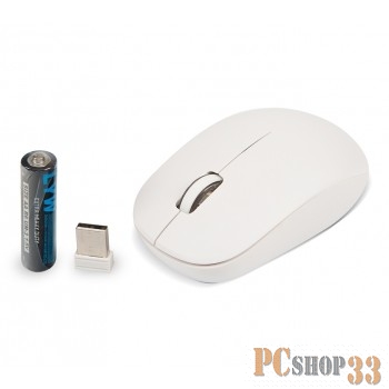 CBR CM 401c White, Мышь беспроводная, оптическая, 2,4 ГГц, 1000 dpi, 3 кнопки и колесо прокрутки, ABS-пластик, возможность нанесения логотипа, цвет б