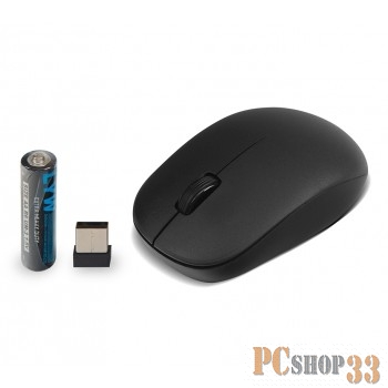 CBR CM 401c Black, Мышь беспроводная, оптическая, 2,4 ГГц, 1000 dpi, 3 кнопки и колесо прокрутки, ABS-пластик, возможность нанесения логотипа, цвет ч