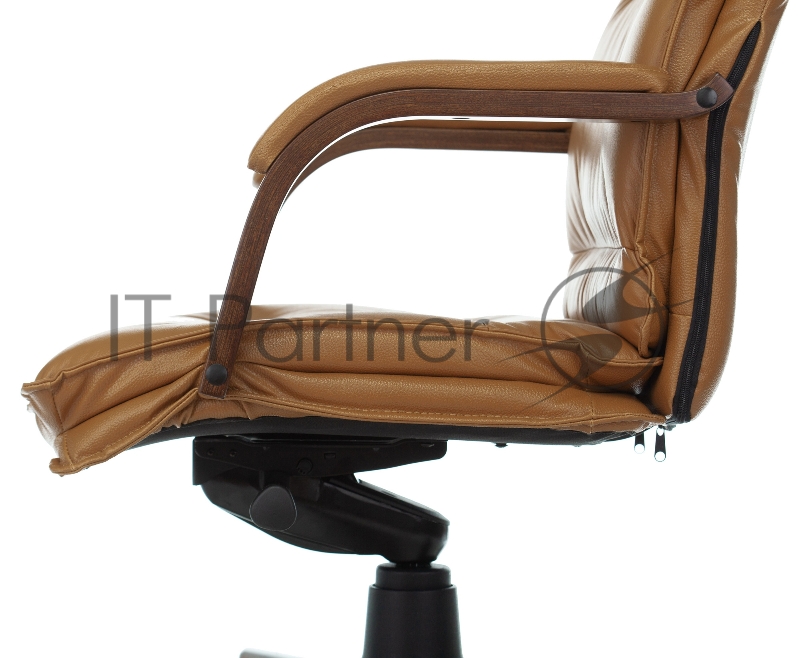 Кресло руководителя Бюрократ T-9927WALNUT горчичный кожа крестовина металл/дерево
