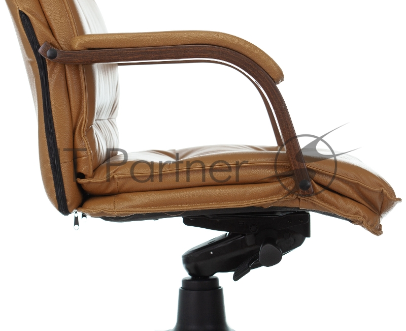 Кресло руководителя Бюрократ T-9927WALNUT горчичный кожа крестовина металл/дерево