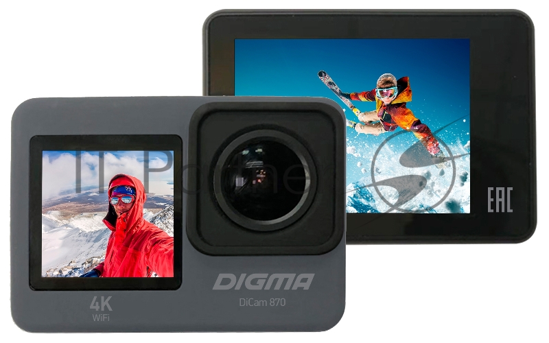 Экшн-камера Digma DiCam 870 серый