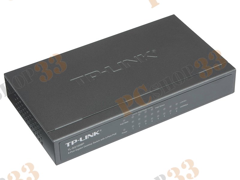 Коммутатор TP-Link TL-SG1008P 8 портов 1Гбит/сек.