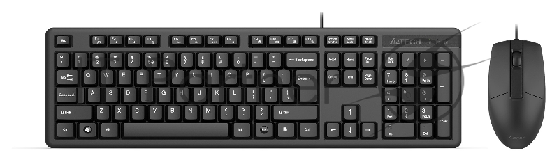 Клавиатура + мышь A4Tech KK-3330 клав:черный мышь:черный USB