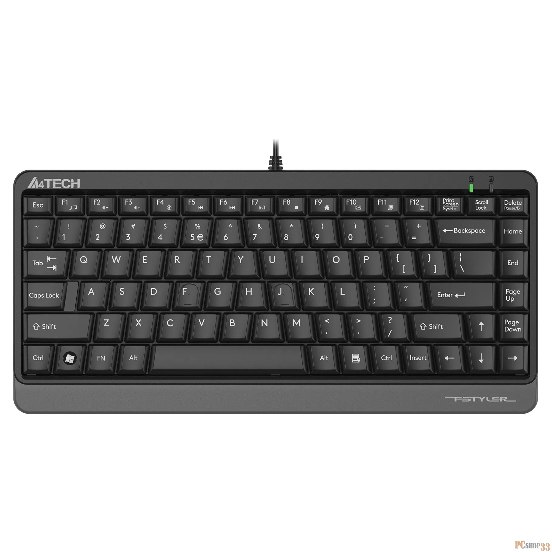 Клавиатура A4Tech Fstyler FKS11 черный/серый USB