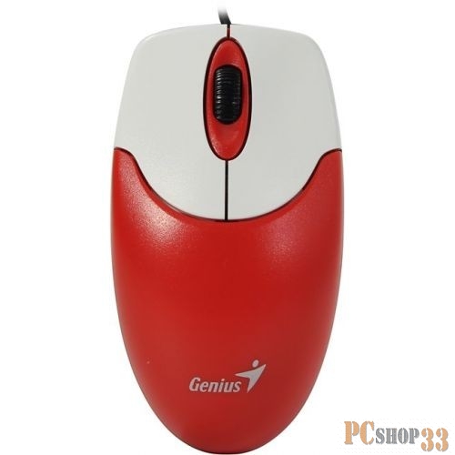 Оптическая мышь Genius NetScroll 120 V2, 2кн.+скр., красный (USB)