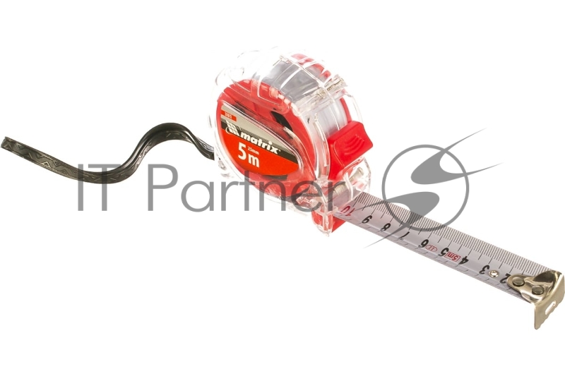 Рулетка MATRIX 31073 crystal 5м х 25мм корпус из поликарбоната