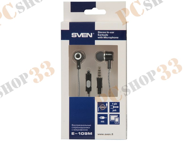 Гарнитура Sven E-109M, черно-серый