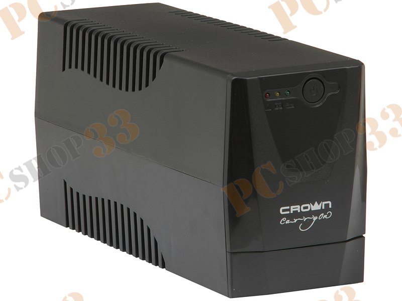 ИБП (UPS) 500ВА CrownMicro CMU-500X, черный