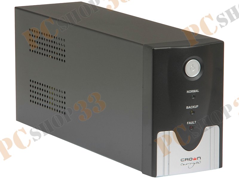 ИБП (UPS) 500ВА CrownMicro CMU-SP500IEC, черно-серебр.