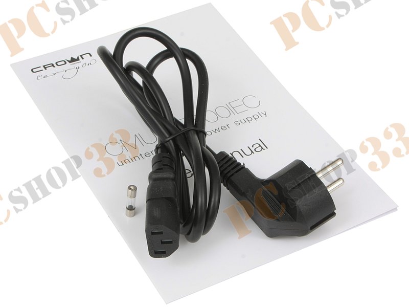 ИБП (UPS) 500ВА CrownMicro CMU-SP500IEC, черно-серебр.