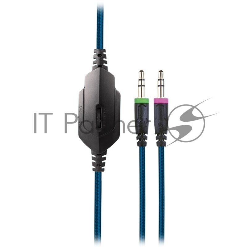 Гарнитура SVEN AP-G887MV, черный-синий 2.2 m, 3.5 jack