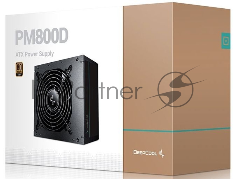 Блок питания Deepcool PM PM800D (R-PM800D-FA0B-EU), 800 Вт, ATX12V 2.4, активный PFC, вентилятор 120x120 мм, cертификат 80 PLUS Gold