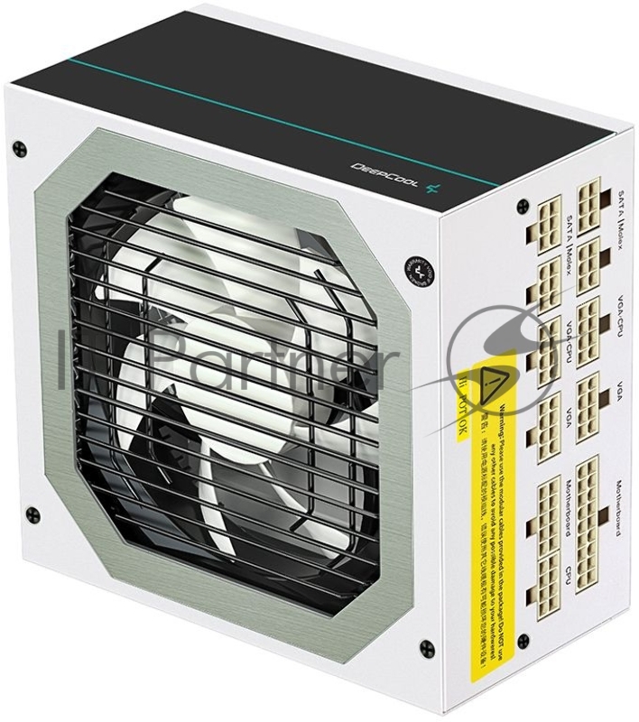 Блок питания DEEPCOOL DQ750 (DQ750-M-V2L WH), 750 Вт, ATX12V 2.31, активный PFC, вентилятор 120x120 мм, cертификат 80 PLUS Gold, отстегивающиеся кабели, белый