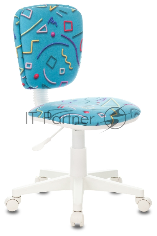 Кресло детское Бюрократ CH-W204NX голубой Sticks 06 крестовина пластик пластик белый