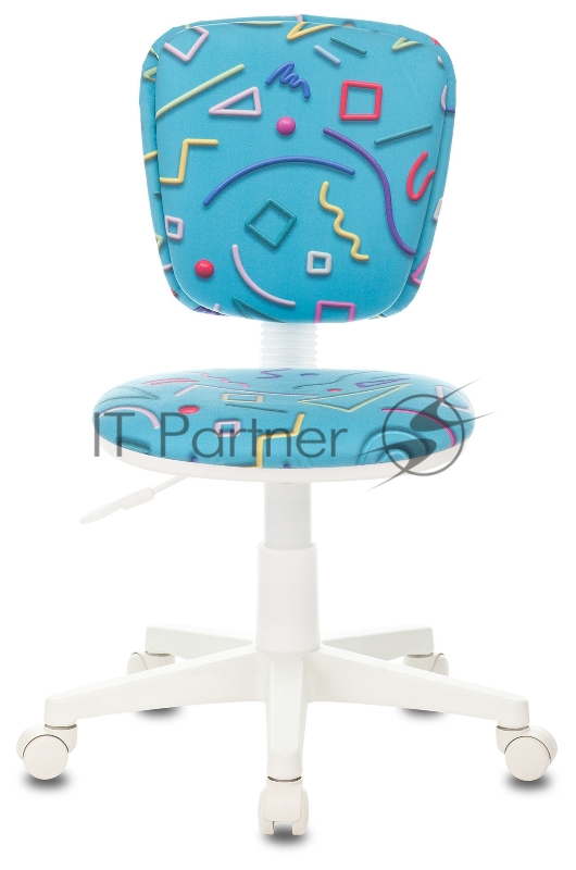 Кресло детское Бюрократ CH-W204NX голубой Sticks 06 крестовина пластик пластик белый