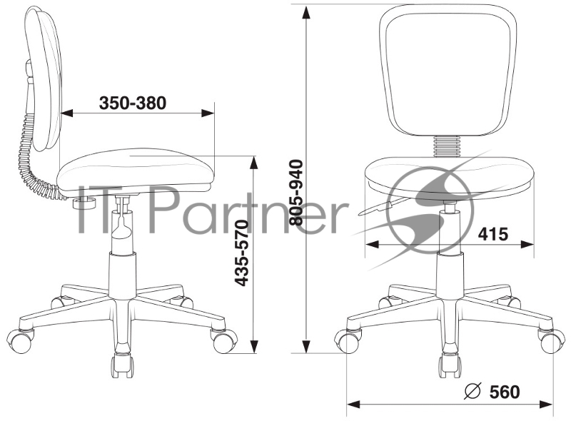 Кресло детское Бюрократ CH-W204NX голубой Sticks 06 крестовина пластик пластик белый