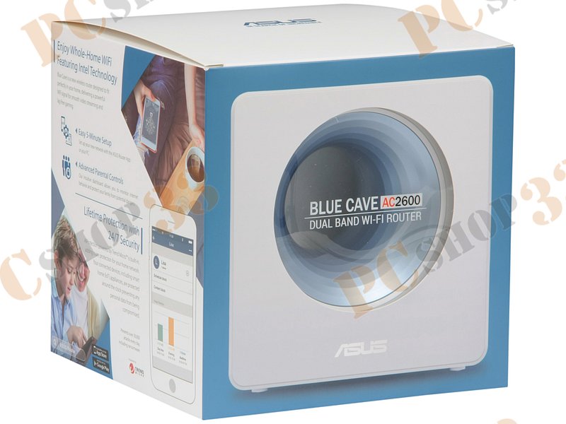 Беспроводной маршрутизатор ASUS Blue Cave WiFi 1.7Гбит/сек. + 4 порта LAN 1Гбит/сек. + 1 порт WAN 1Гбит/сек. + 1 порт USB3.0