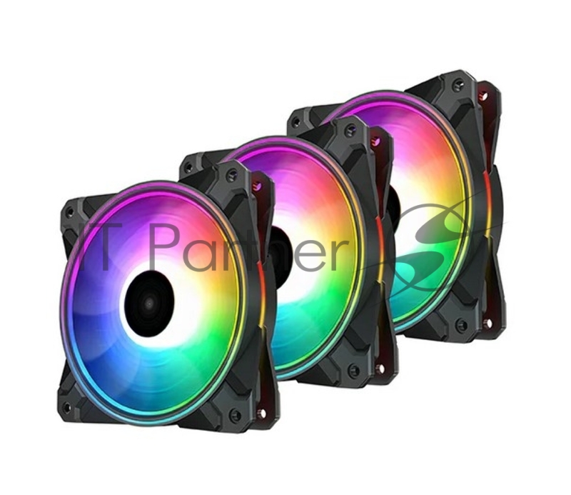 Вентилятор для корпуса 120x120 мм DeepCool Gamer Storm CF120 Plus DP-F12-AR-CF120P-3P (4pin, 120x120x25мм 3шт, 28.8дБ, 500-1800об/мин)