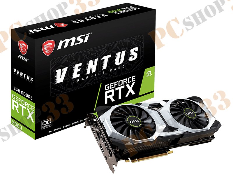 Видеокарта MSI GeForce RTX 2080 VENTUS OC 8G 8ГБ (GeForce RTX 2080, DDR6, HDMI, 3xDP, USB-C) (PCI-E)