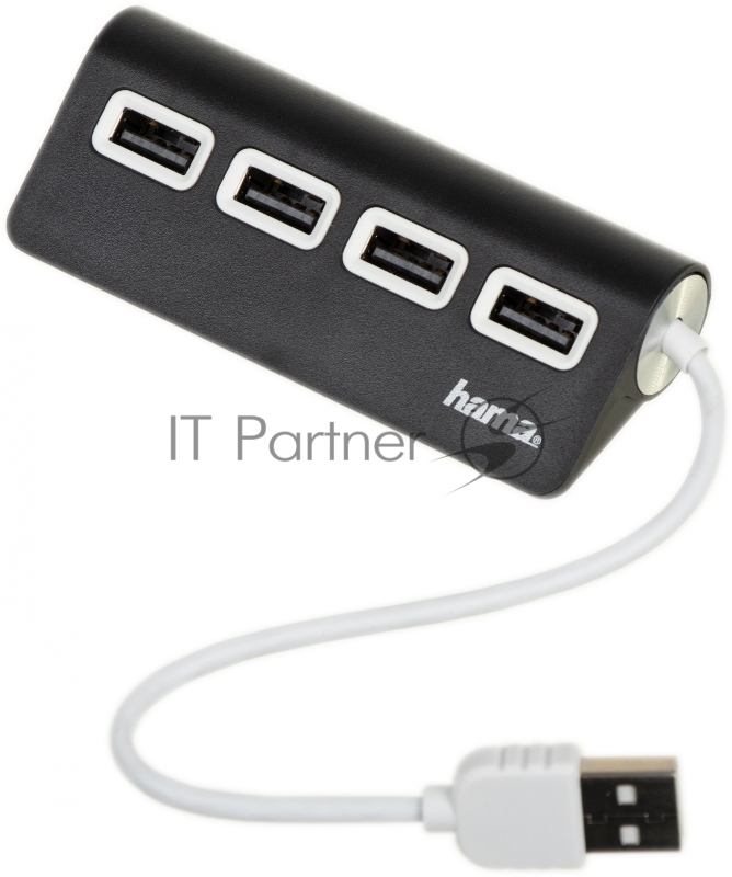 Разветвитель USB 2.0 Hama H- 200119 4порт. серый (00200119)