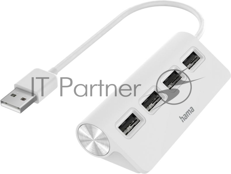 Разветвитель USB 2.0 Hama H-200120 4порт. белый (00200120)