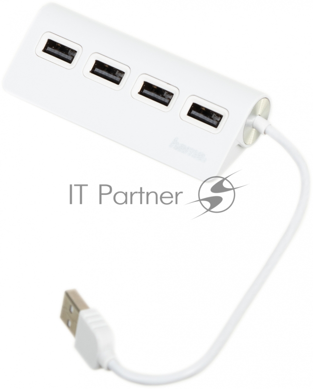 Разветвитель USB 2.0 Hama H-200120 4порт. белый (00200120)