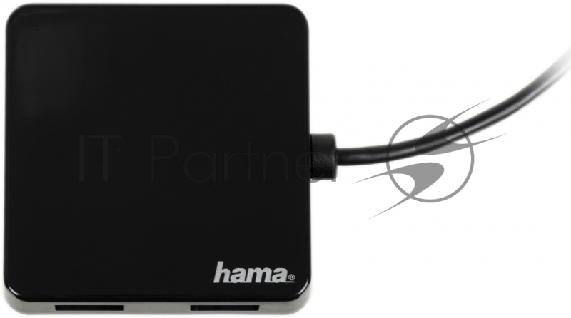 Разветвитель USB 2.0 Hama H-200121 4порт. черный (00200121)