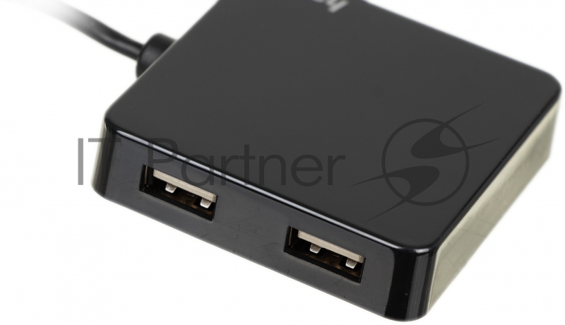 Разветвитель USB 2.0 Hama H-200121 4порт. черный (00200121)