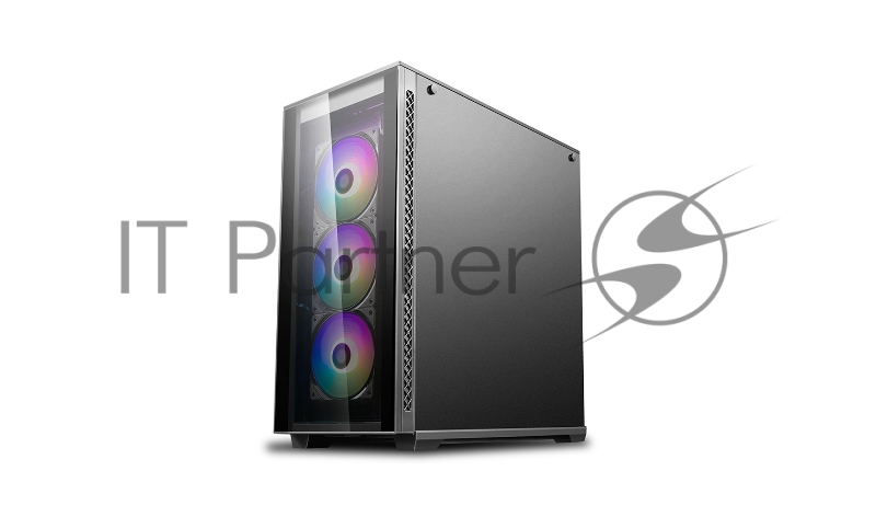 Корпус DeepCool Matrexx 70 ADD-RGB 3F DP-ATX-MATREXX70-BKG0P-3F, Mid Tower, блок питания отсутствует, ATX/micro-ATX/eATX/mini-ITX, 4 вентилятора, 1xUSB 2.0, 2xUSB 3.0, цвет черный